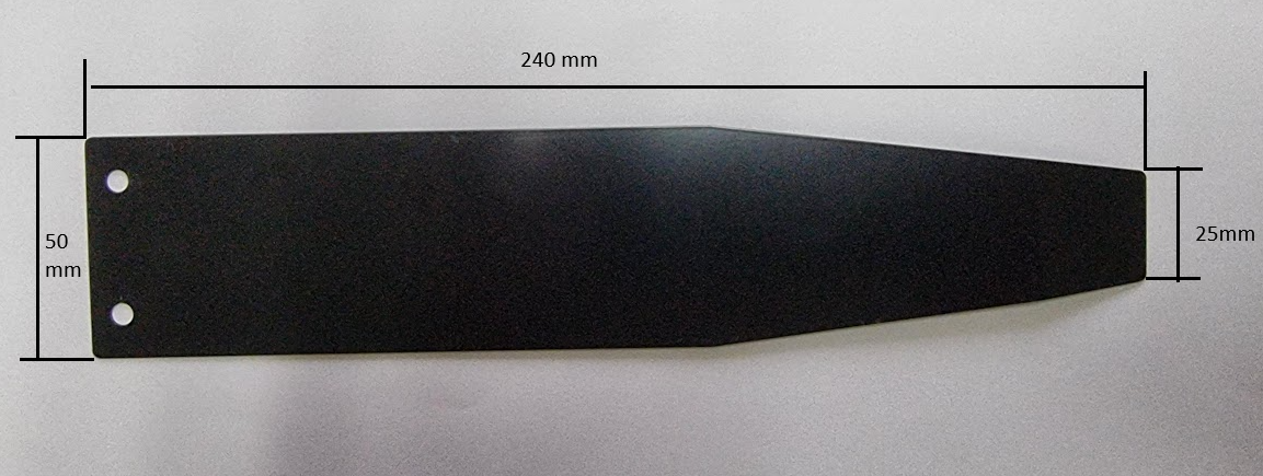 Plate for falling tube