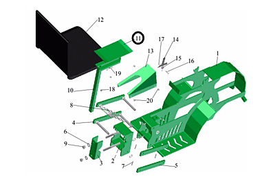 11. Seat attaching plate 6427700